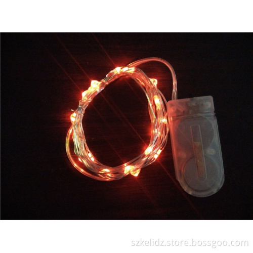 Mini Wedding Button Battery Operated Copper Wire String Fairy Starry Light For Bottle Decoration